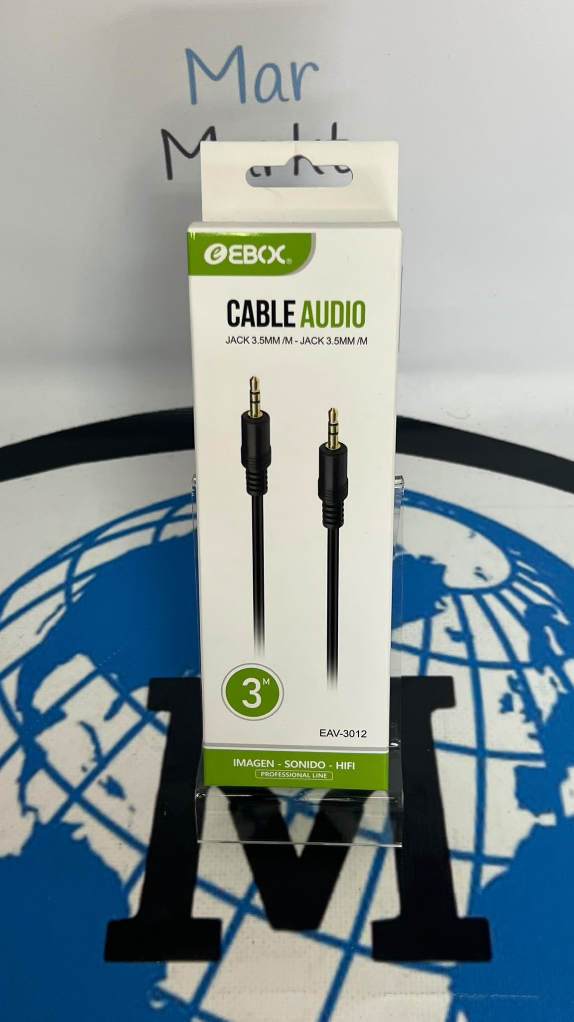 Cable Auxiliar Jack 3.5mm Macho a Macho Estéreo 3 Metros EBOC