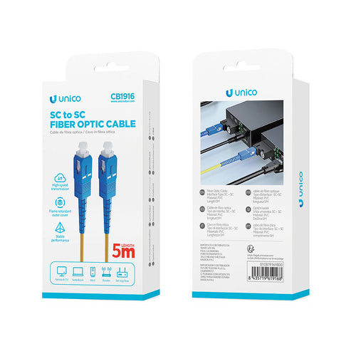 Cable Fibra Óptica Único Interfaz SC-SC