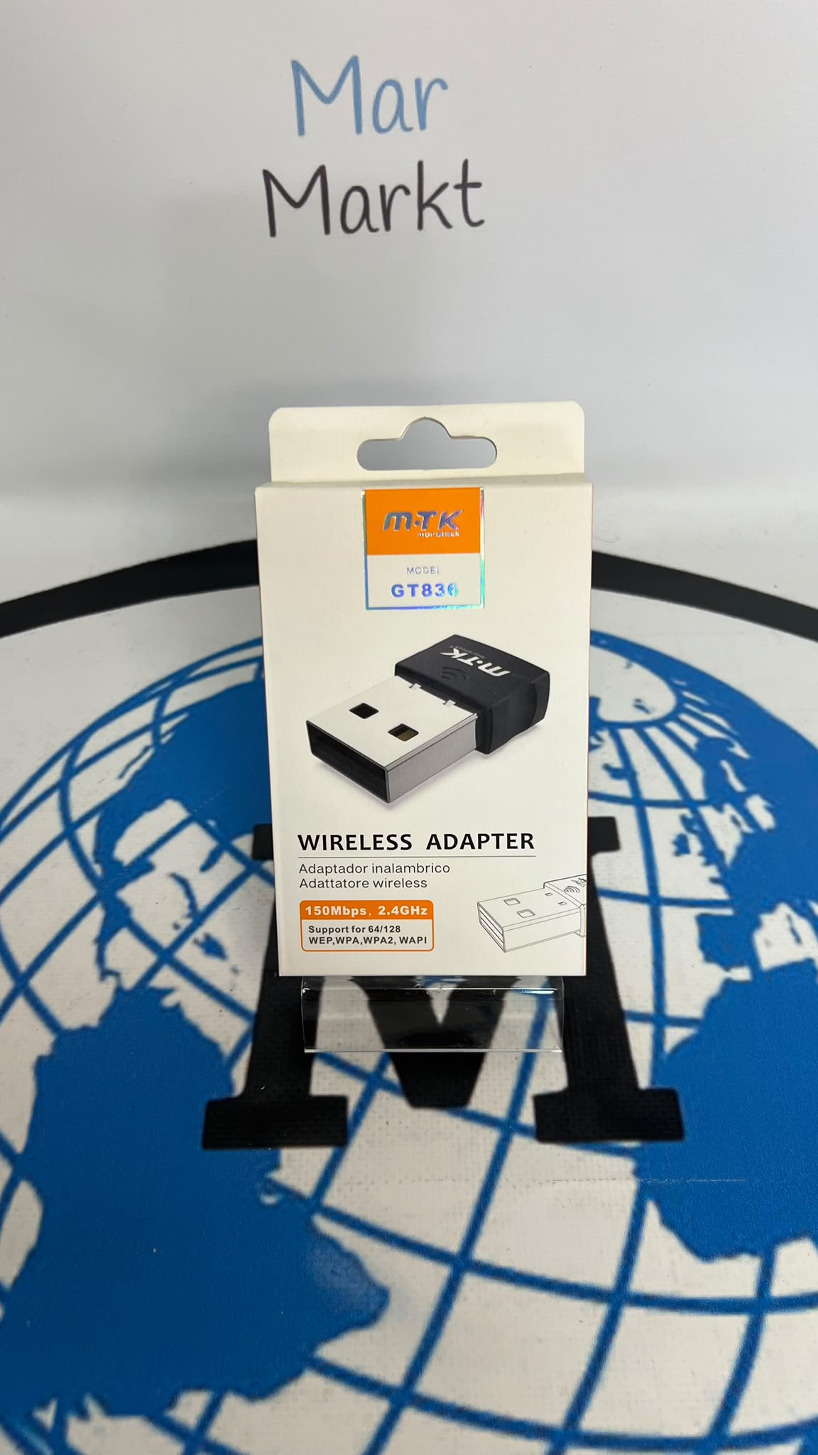 GT836 Mini Adaptador WiFi USB 150Mbps Negro