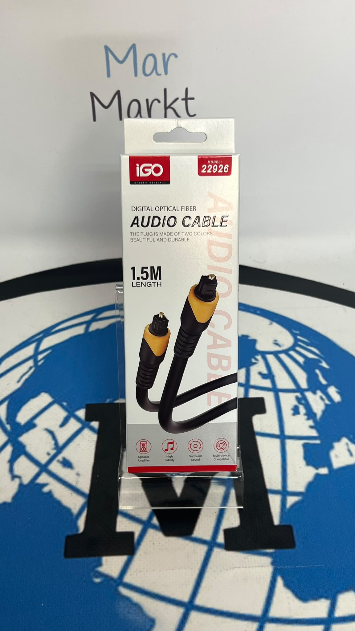 Cable Óptico de Audio Digital Toslink 2m IGO Fibra Óptica