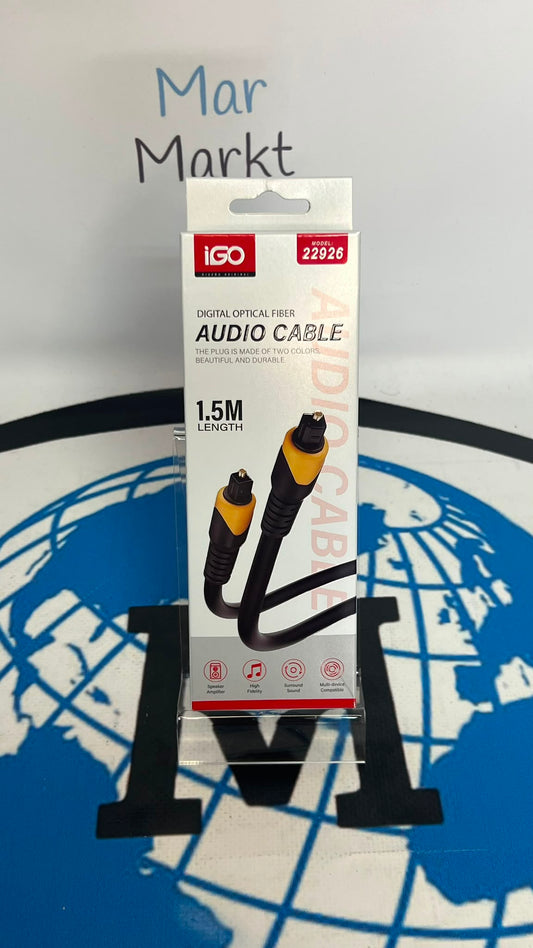 Cable Óptico de Audio Digital Toslink 2m IGO Fibra Óptica