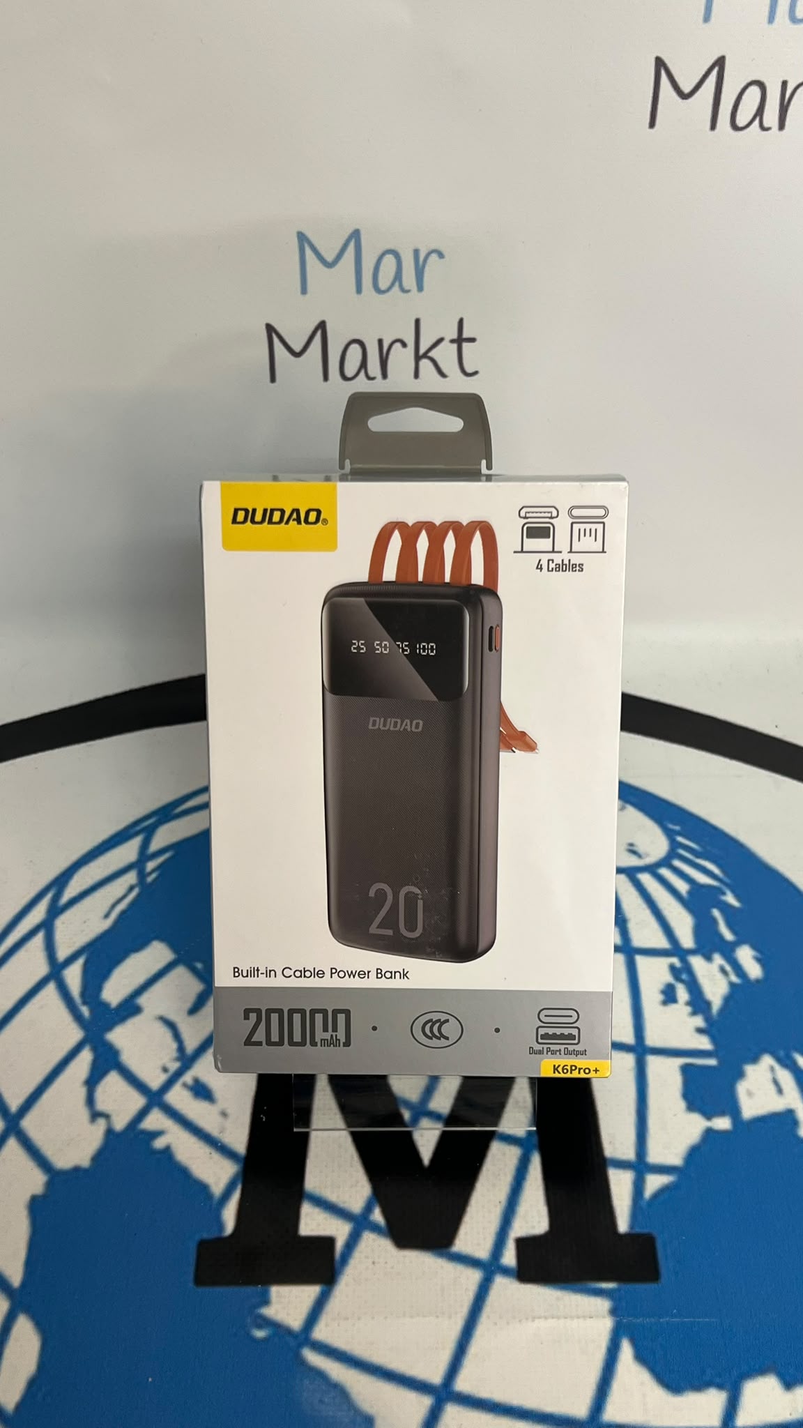 Dudao K6Pro 20000mAh Power Bank con 4 Cables