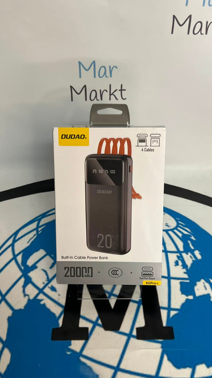 Dudao K6Pro 20000mAh Power Bank con 4 Cables