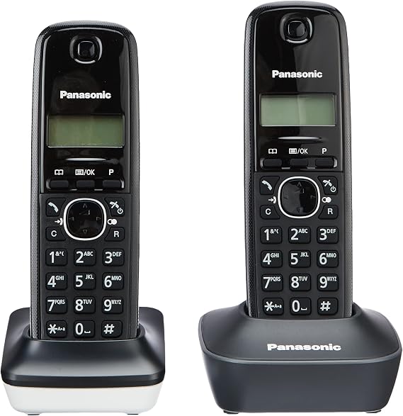Teléfono Inalámbrico Dúo Panasonic KX-TG1612 Pantalla LCD Negro