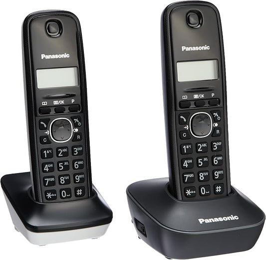Teléfono Inalámbrico Dúo Panasonic KX-TG1612 Pantalla LCD Negro