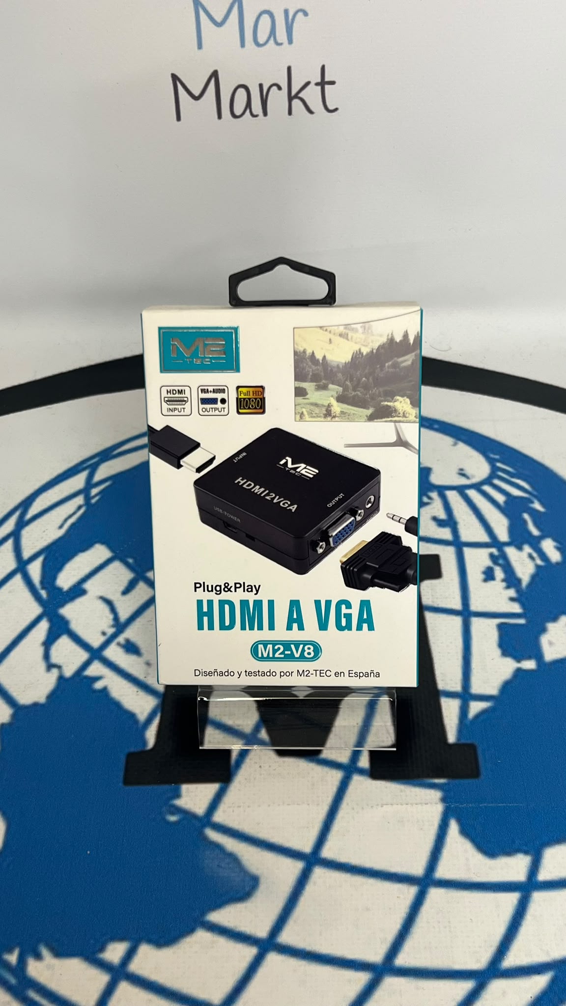 Adaptador Convertidor VGA a HDMI con Salida de Audio ME TEC Negro