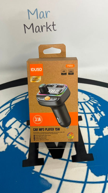 Transmisor FM y Cargador de Coche Eco Drive Sync F65A IDUSD