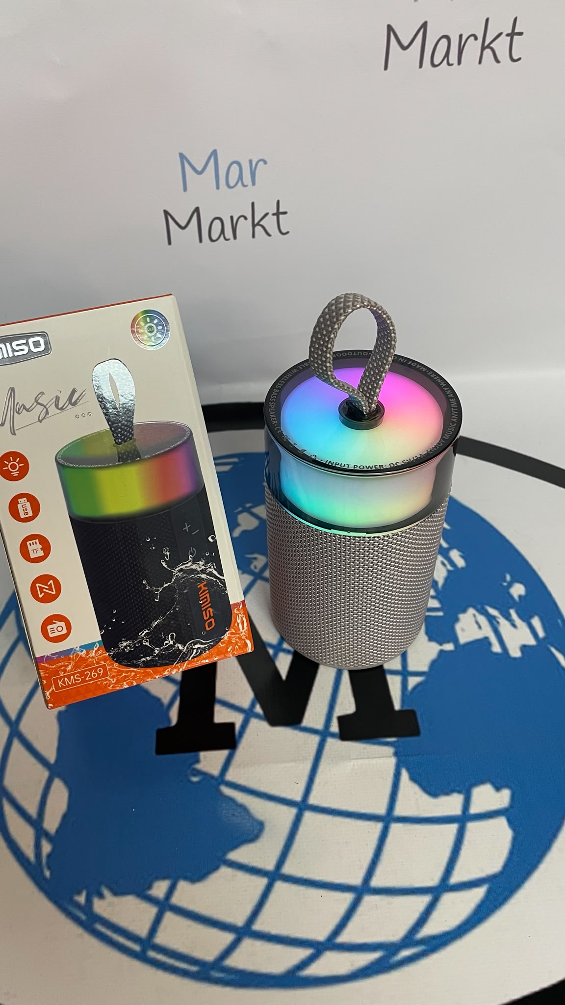 Altavoz Bluetooth Portátil Kimiso KMS-269 con Luces LED