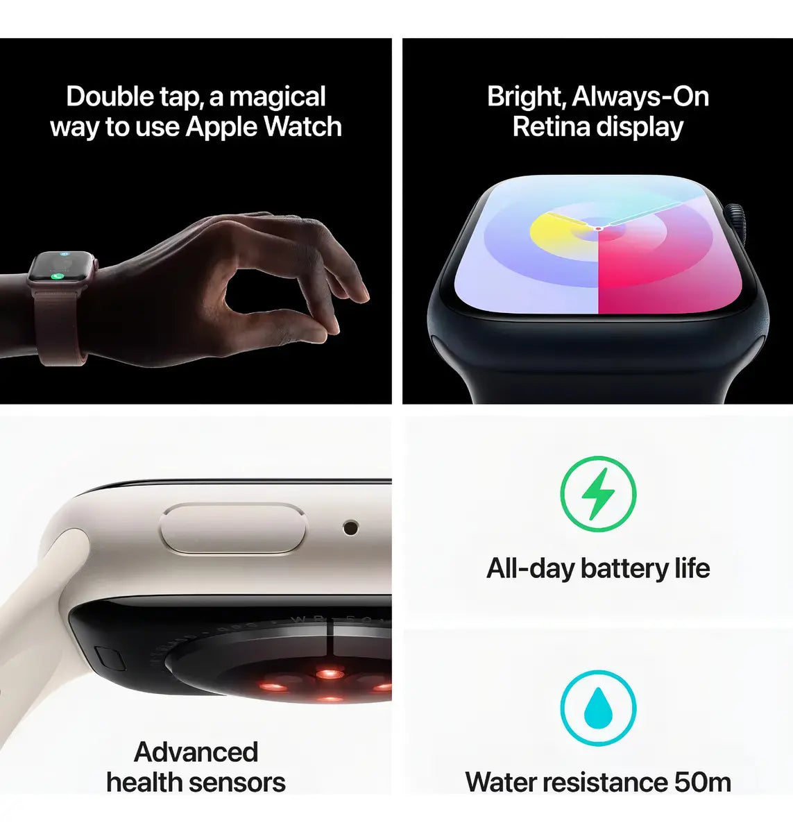 Apple Watch Series 9 GPS 45mm Caja Aluminio Rosa Correa Deportiva