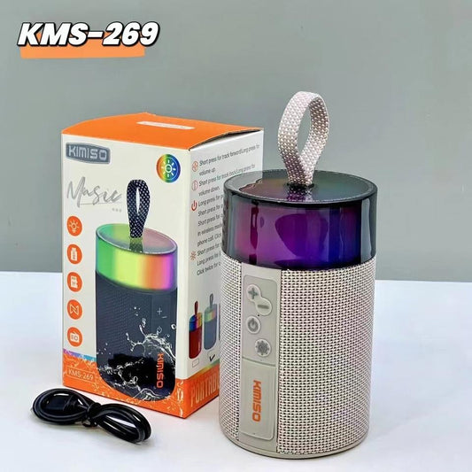 Altavoz Bluetooth Portátil Kimiso KMS-269 con Luces LED