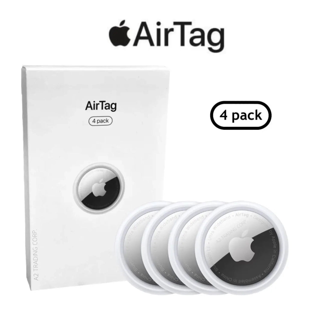 Localizador Apple AirTag Pack de 4 con Funda de Silicona Rosada y Negra