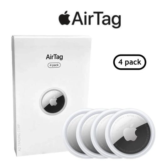 Localizador Apple AirTag Pack de 4 con Funda de Silicona Rosada y Negra