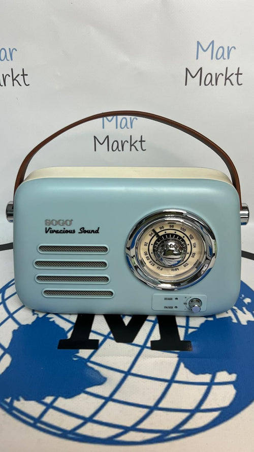 Radio Retro Sogo con Altavoz Bluetooth y Radio FM Estilo Vintage