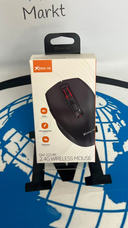 Mouse Inalámbrico Xtrike Me GW-223BK Silencioso Negro