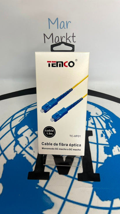 Cable Fibra Óptica TEMCO 1.5m SC Macho