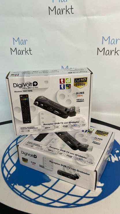 Sintonizador TDT HD Digivolt Euroconector Codo Scart TDT-7404 Negro