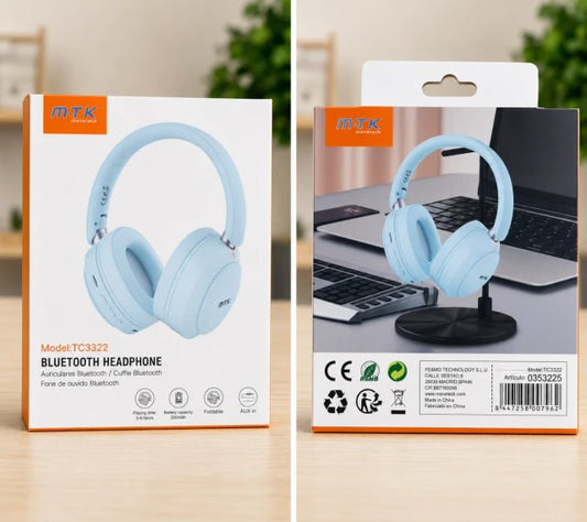 Cascos Bluetooth TV MTK TC3346 Negros