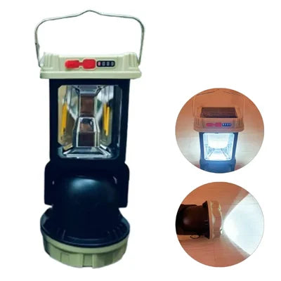 Linterna Solar 2 en 1 HW-1277 Farol de Camping y Foco Frontal