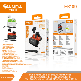 Auriculares Inalámbricos PandaTech ER109 TWS Bluetooth Blanco