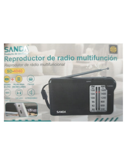 Radio de Bolsillo Sanda SD-4009 Negro